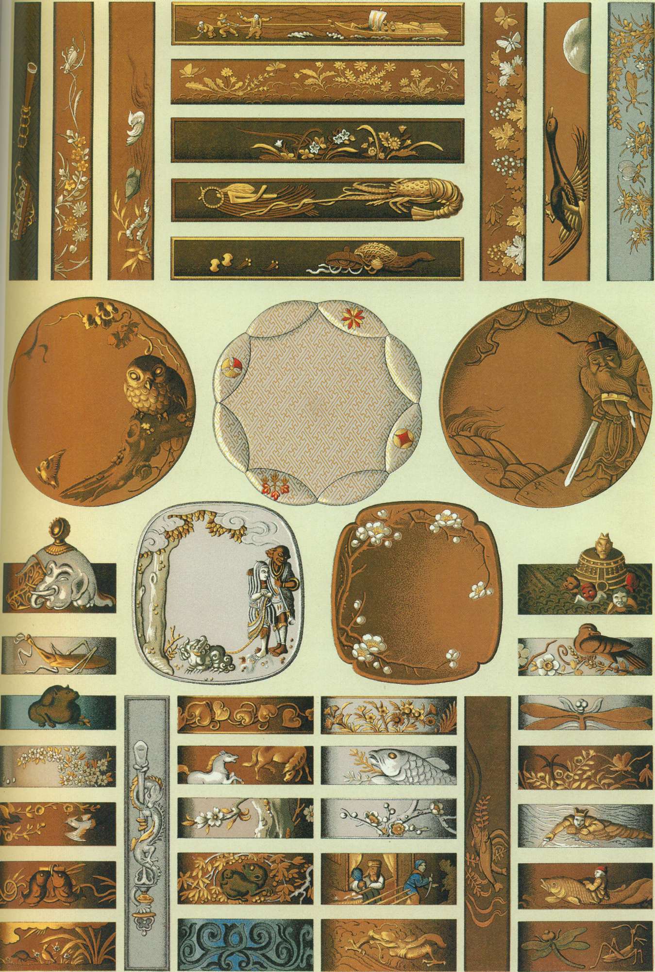 Бордюры и флероны, VIII-XII века