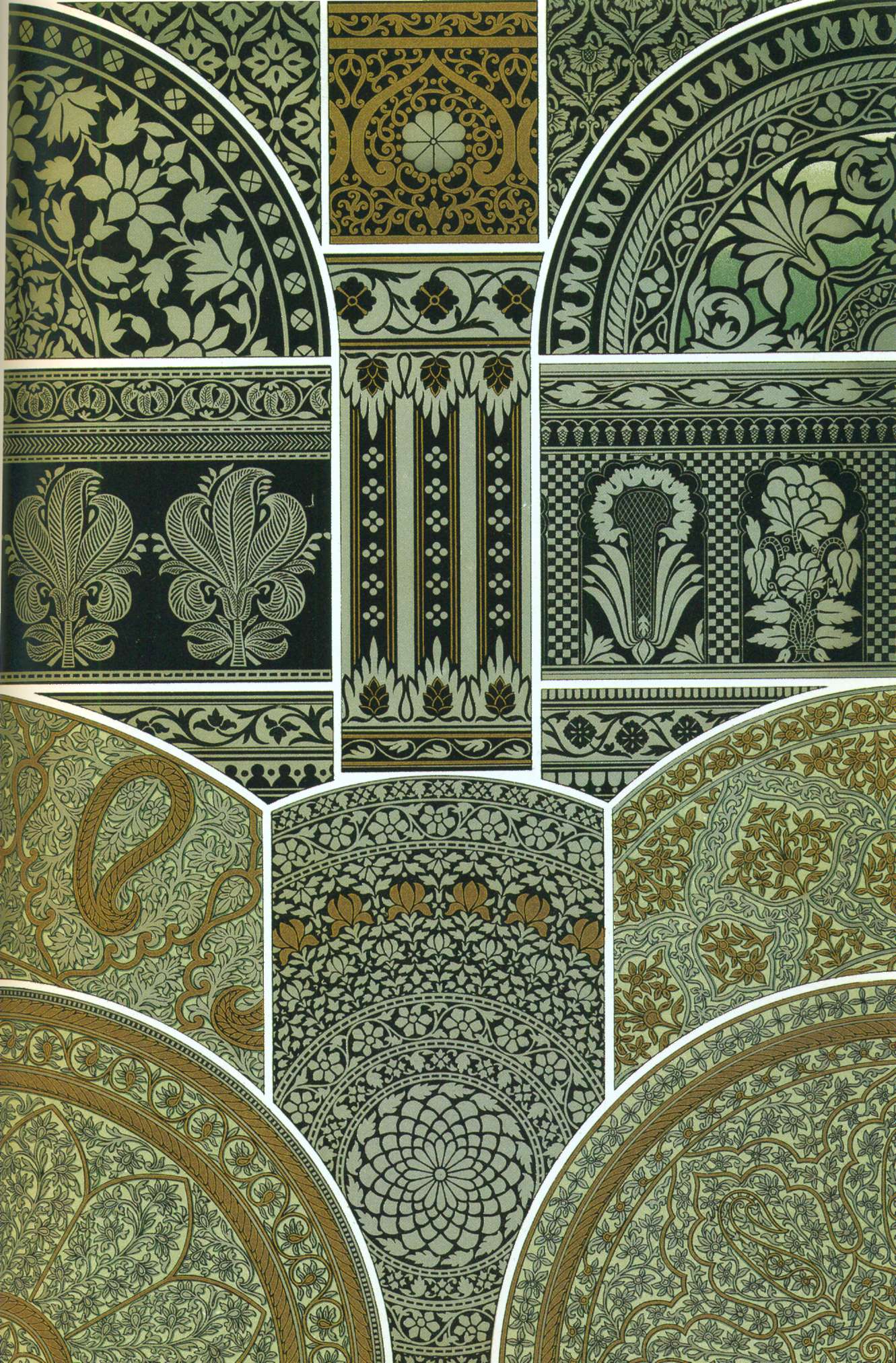 Расписной орнамент Французские школы, XI-XIV века