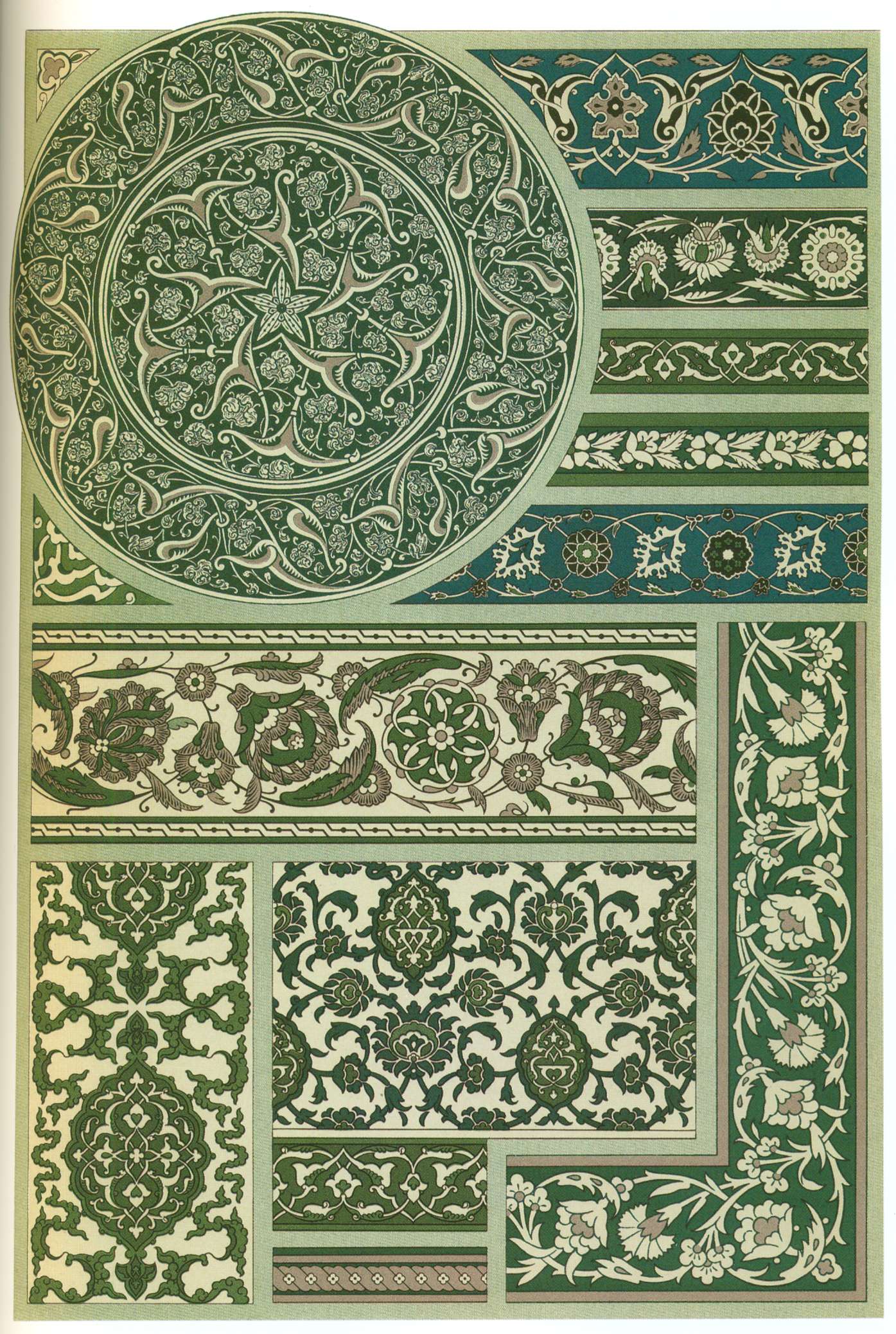 Цветочный орнамент и драгоценные камни, XV век