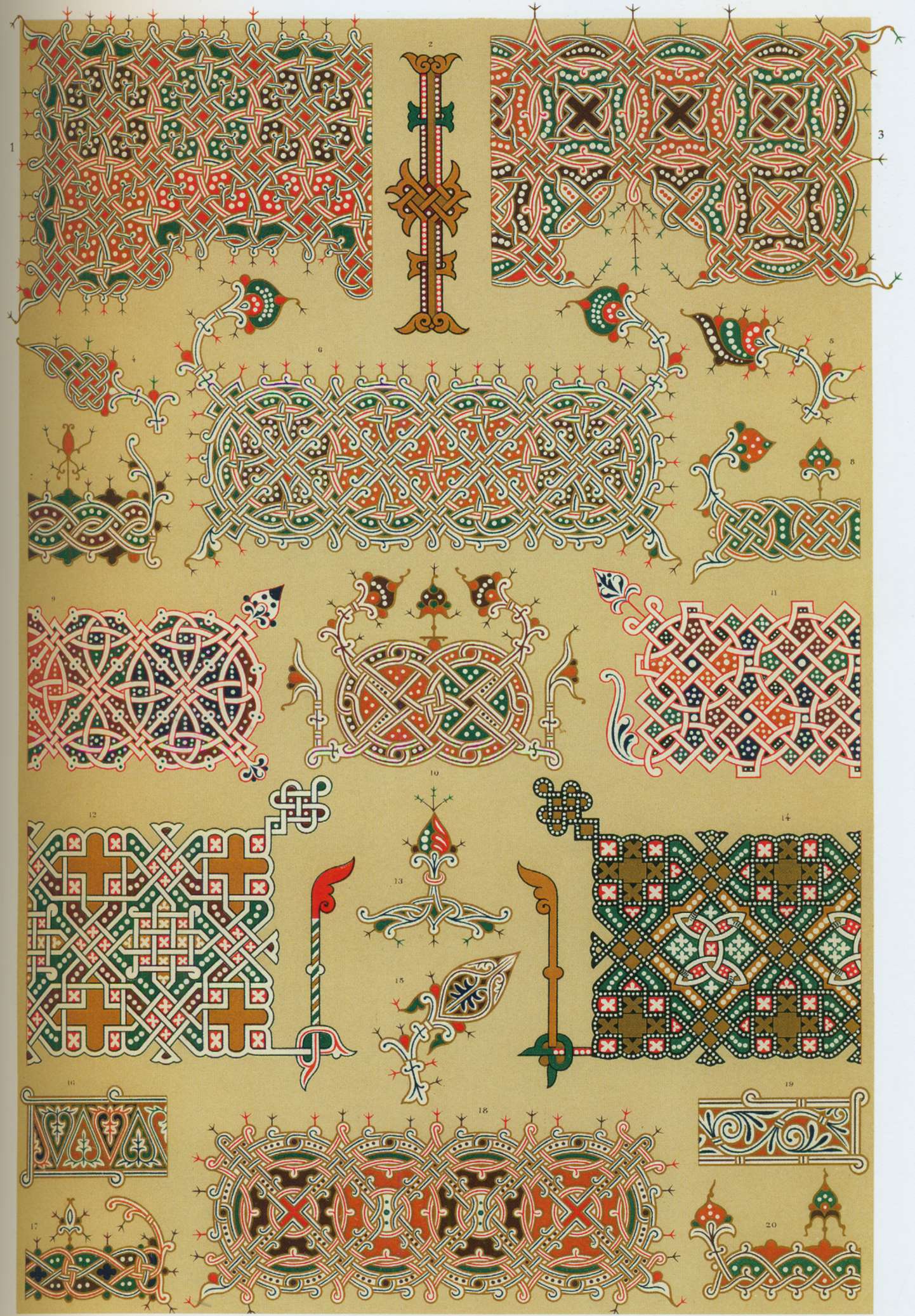 Узлы, углы, бордюры, фоновые мотивы