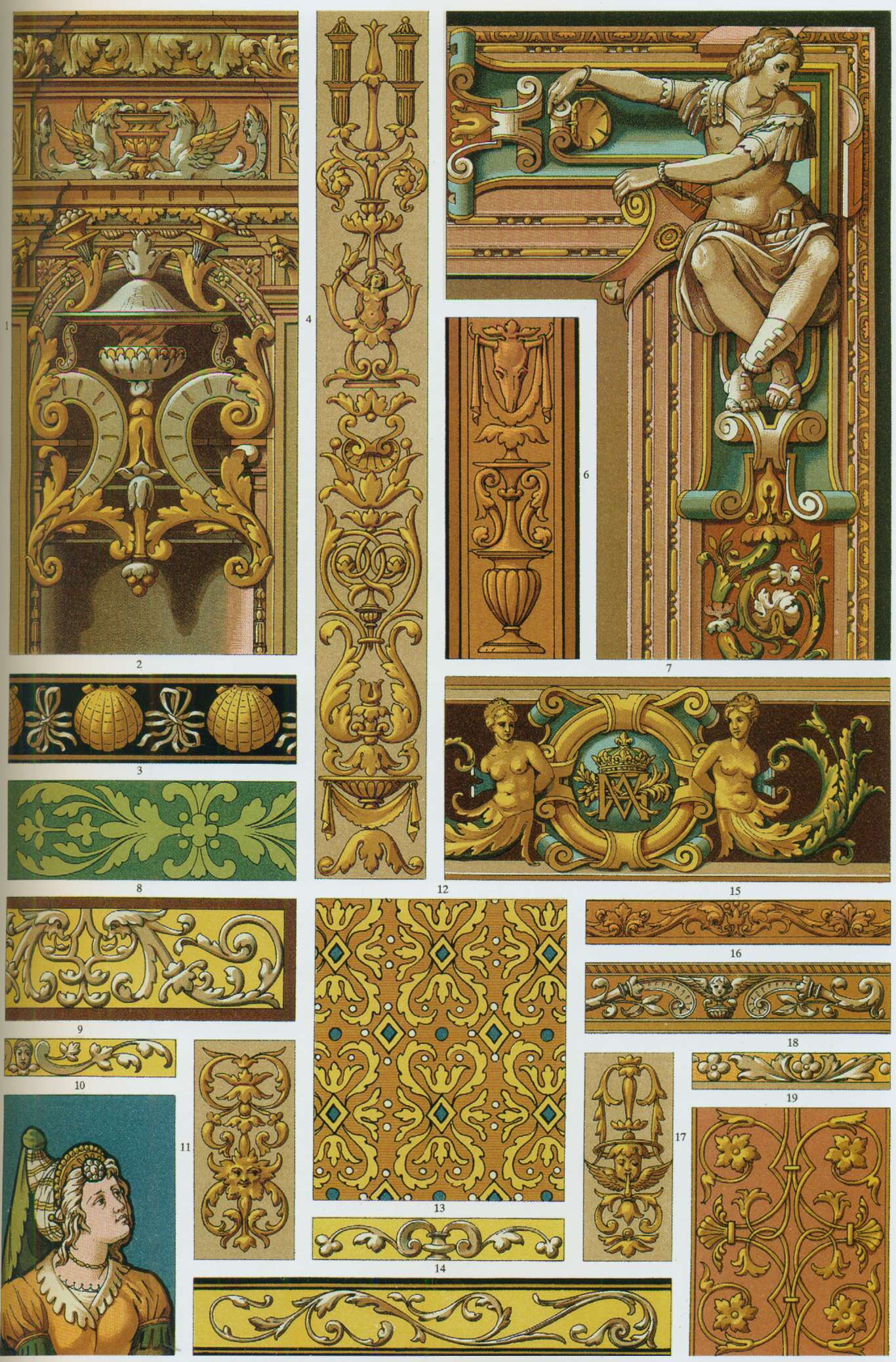 Декоративные росписи в галерее Франциска I