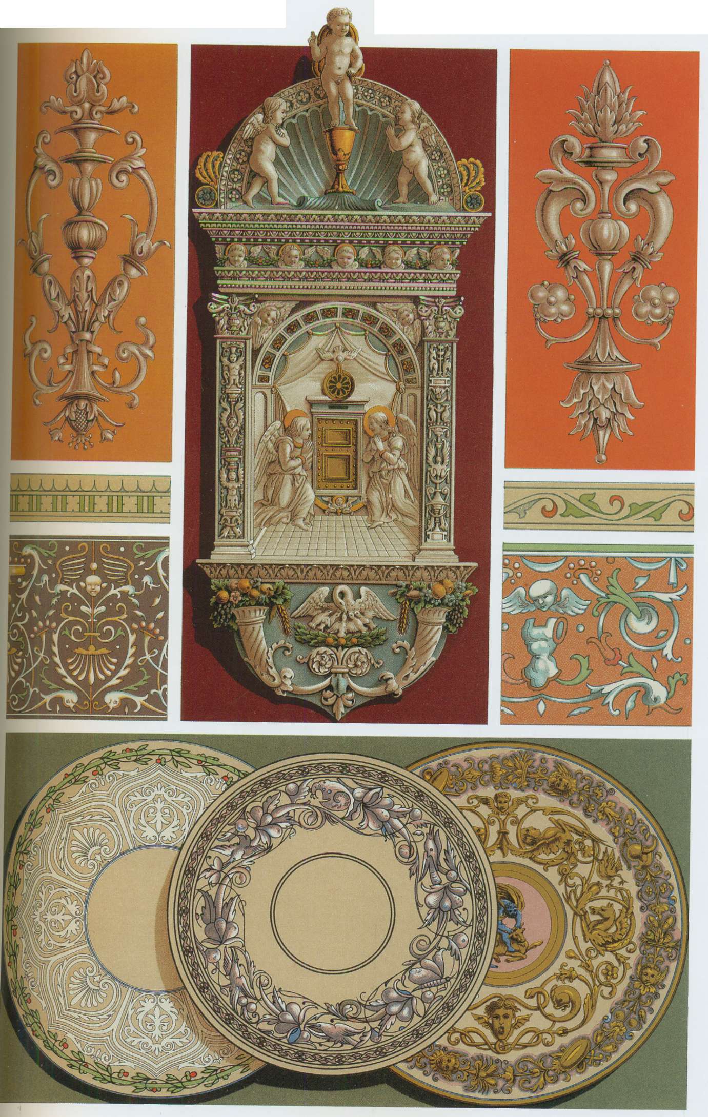 Резные, живописные и тканые картуши XVI-XVII веков