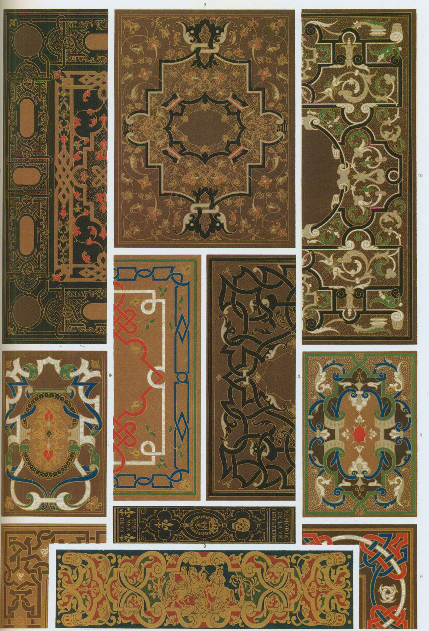 Цветная кожаная панель с бордюром