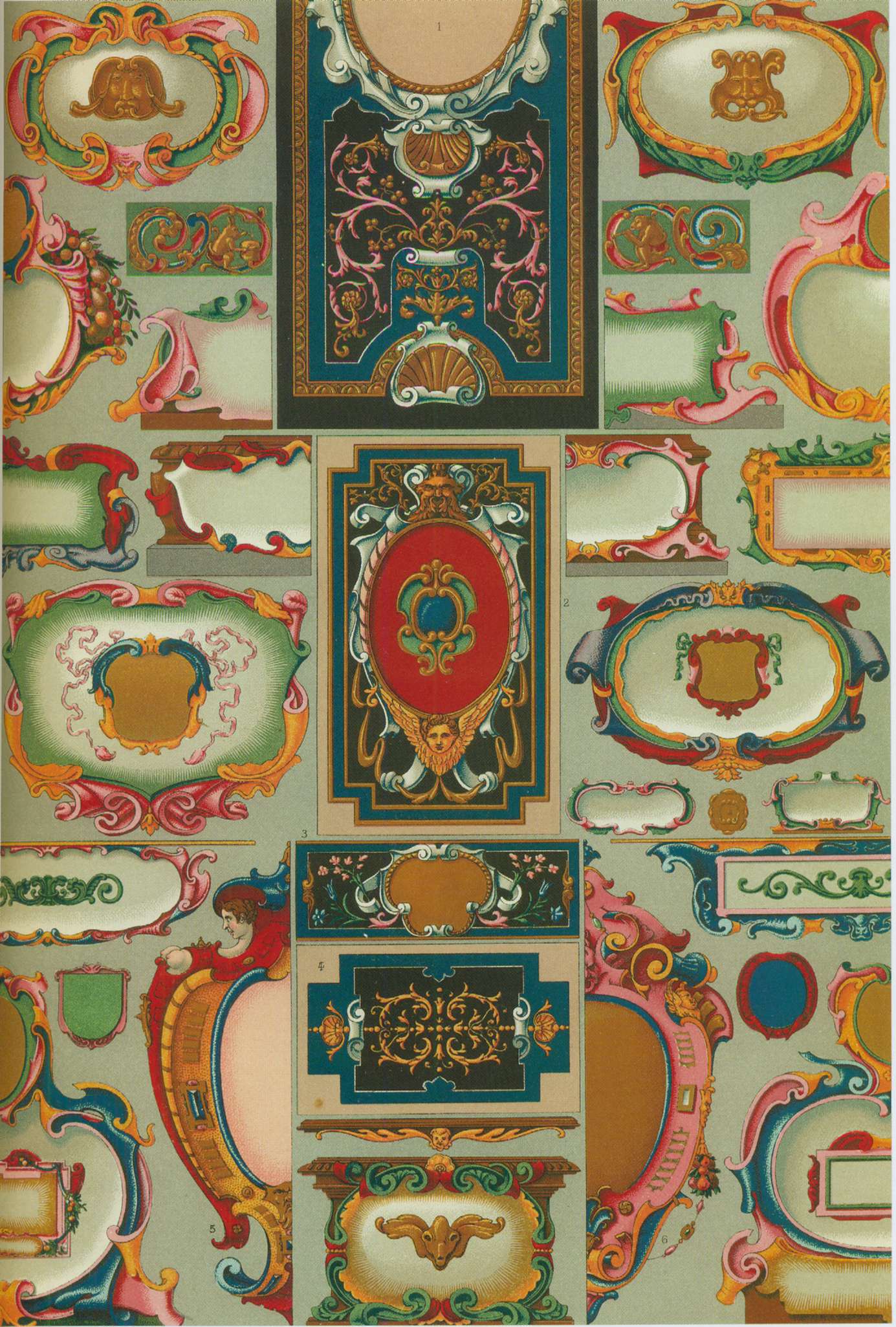 Главная и боковая панели из Галереи Аполлона в Лувре